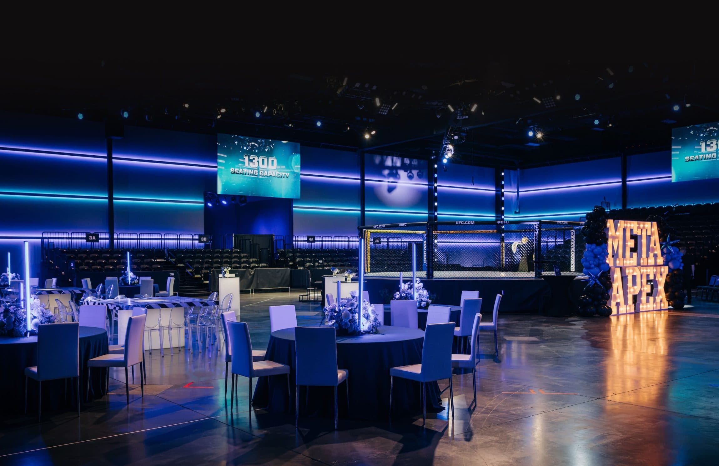 The main event space at the Meta APEX Center, the premier event venue in Las Vegas